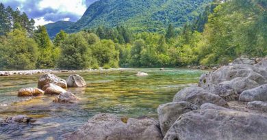 Bergfluß in Slowenien