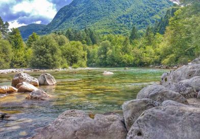 Bergfluß in Slowenien